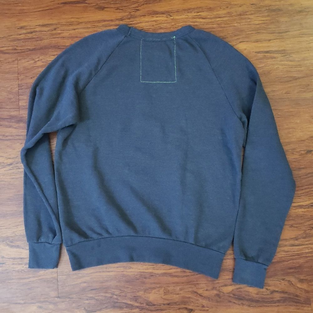 Aviator Nation Gray Lightning Crewneck Size XS Y2K Streetwear Retro Loungewear - Picture 8 of 8